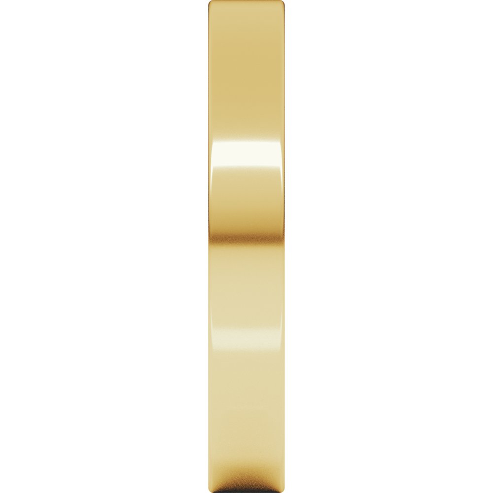 14K Yellow Gold 3 mm Ultra-Lightweight Comfort-Fit Flat Band Size 4.5