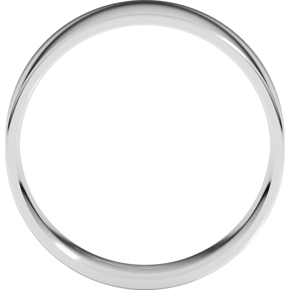 10K White Gold 7 mm Ultra-Lightweight Comfort-Fit Flat Band Size 7.5