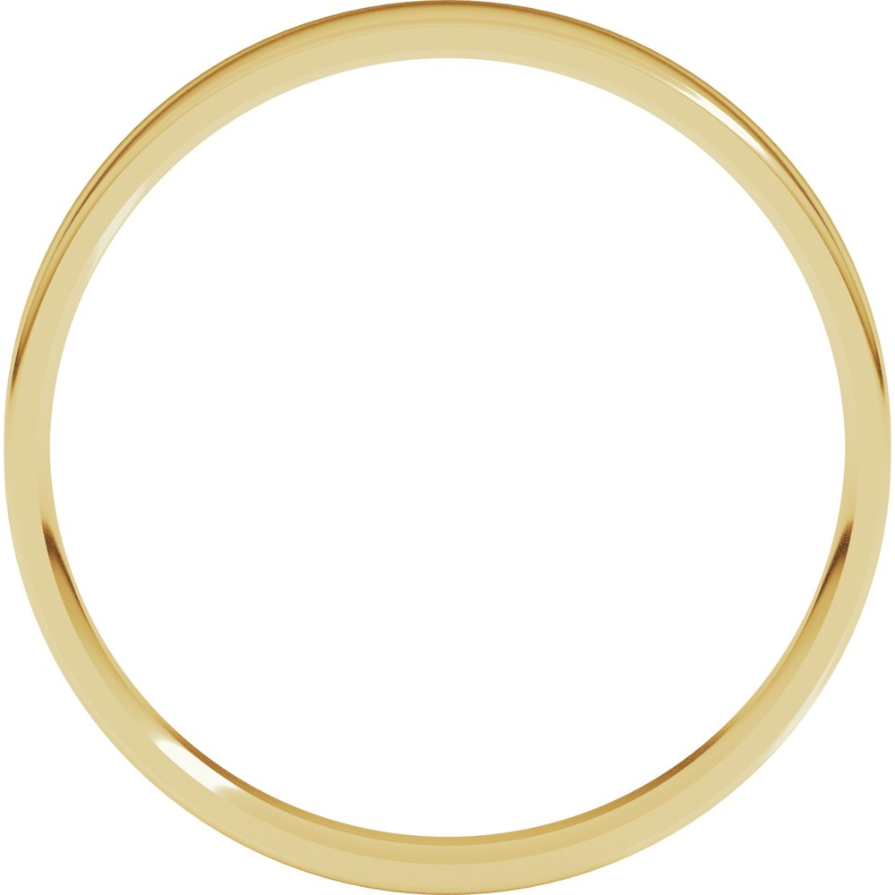 14K Yellow Gold 3 mm Ultra-Lightweight Comfort-Fit Flat Band Size 4.5
