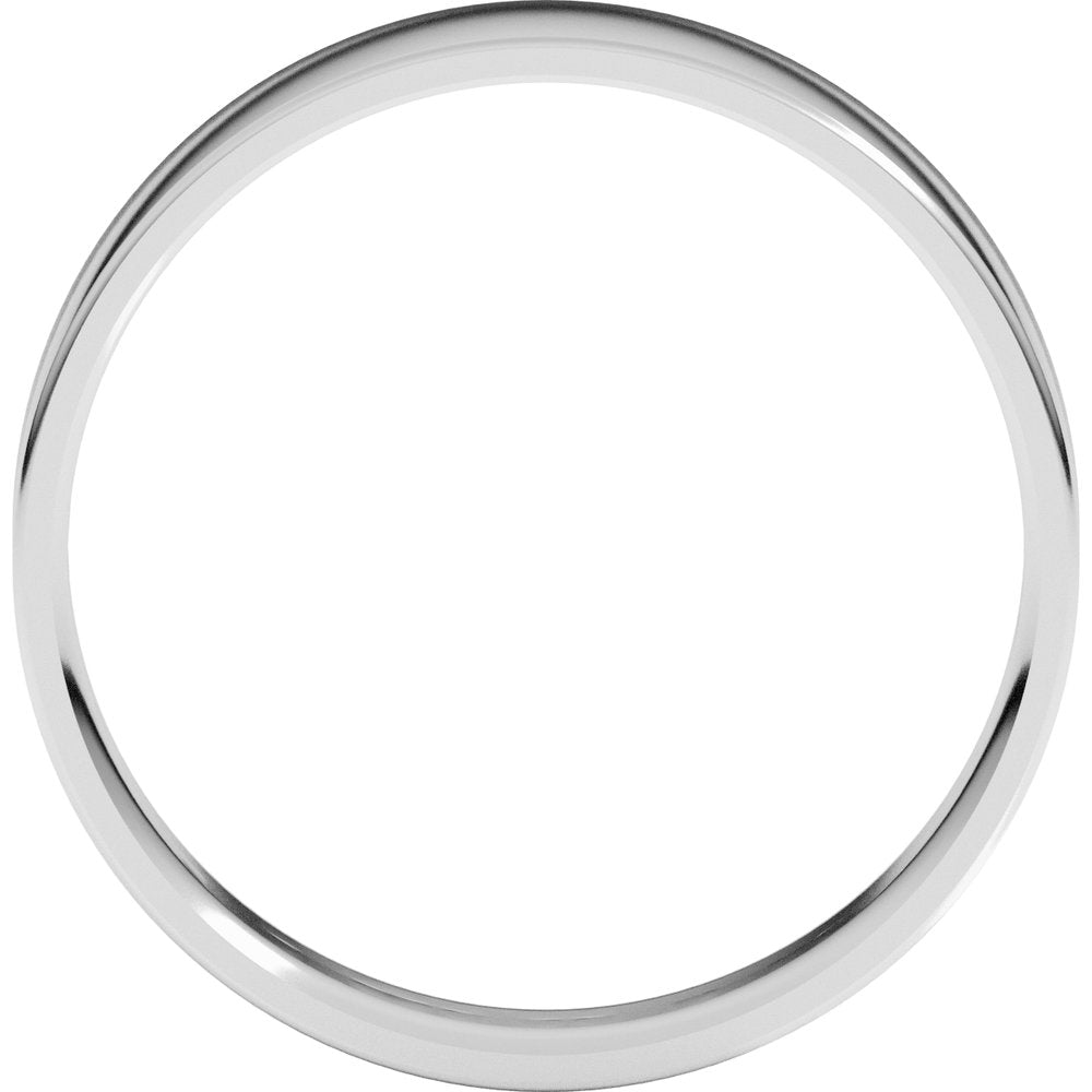 10K White Gold 5 mm Ultra-Lightweight Comfort-Fit Flat Band Size 7.5