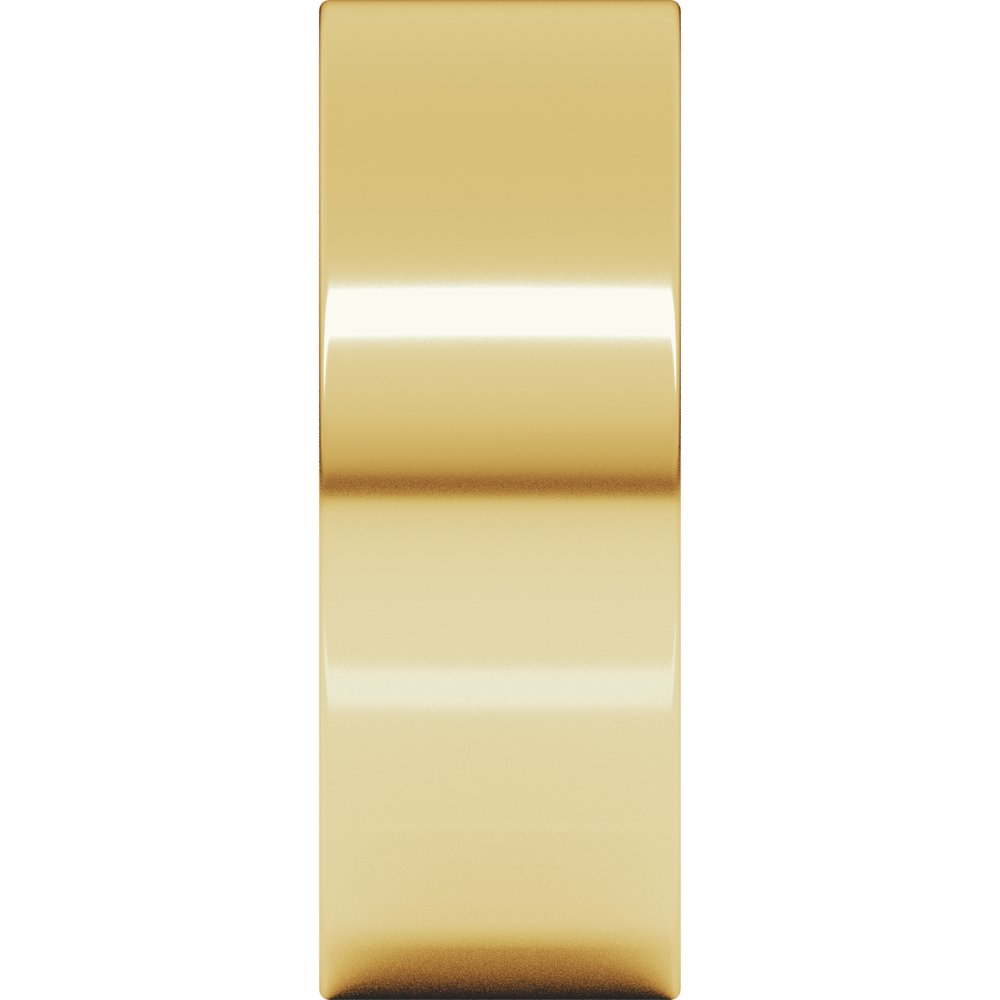 18K Yellow Gold 7 mm Ultra-Lightweight Comfort-Fit Flat Band Size 9