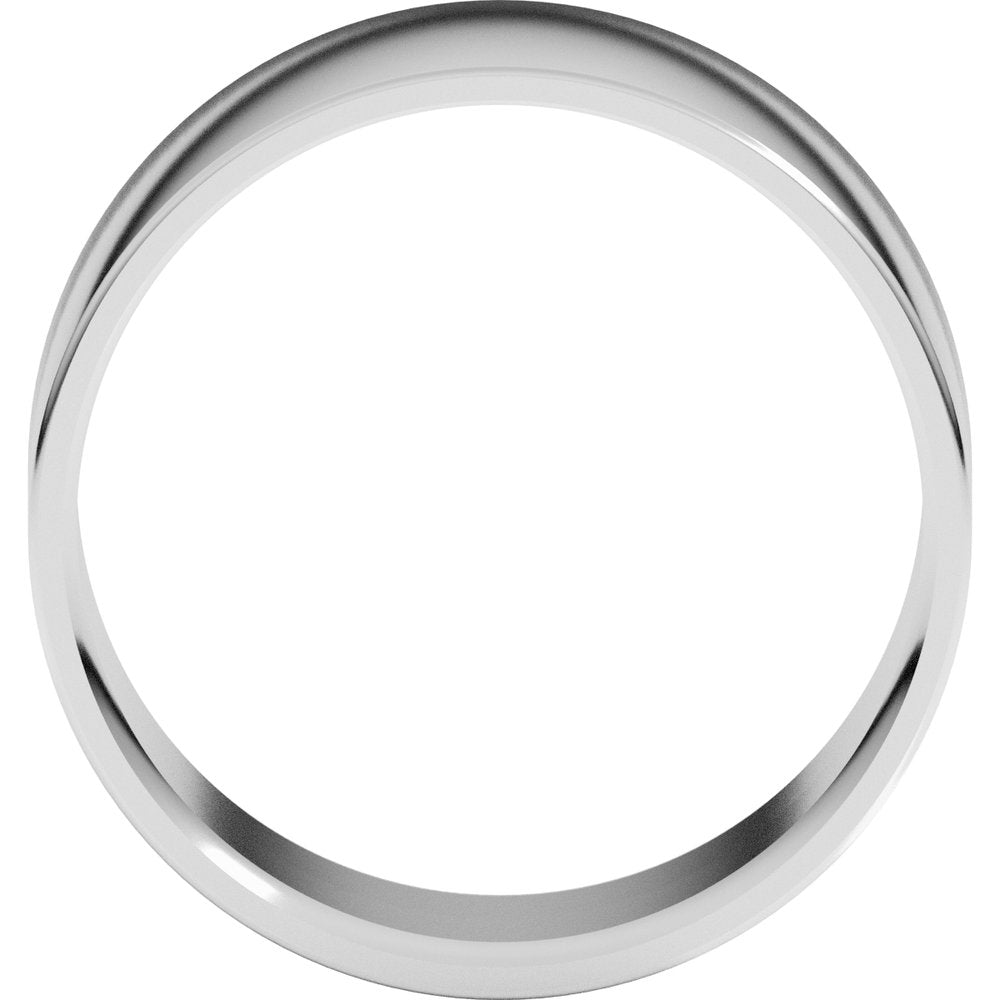 14K White Gold 10 mm Ultra-Lightweight Comfort-Fit Flat Band