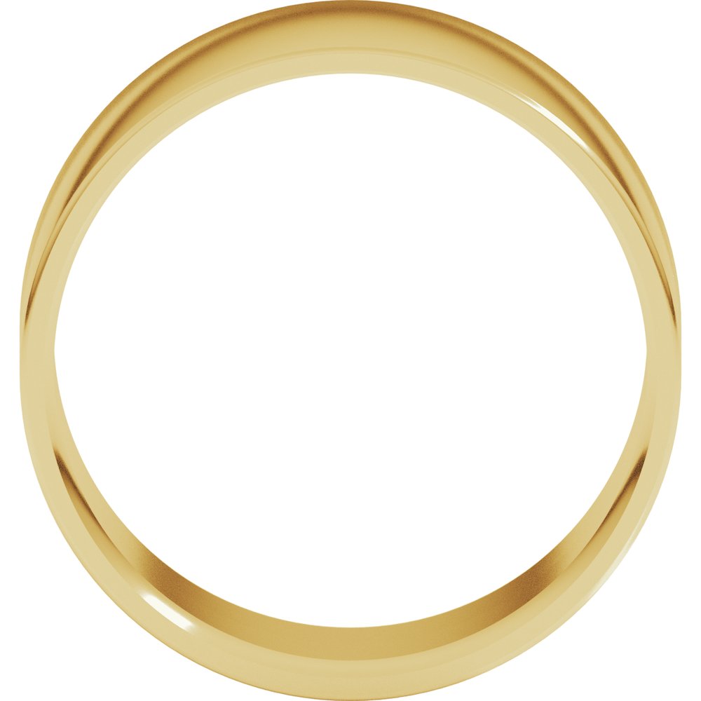 14K Yellow Gold 10 mm Ultra-Lightweight Comfort-Fit Flat Band Size 5.5