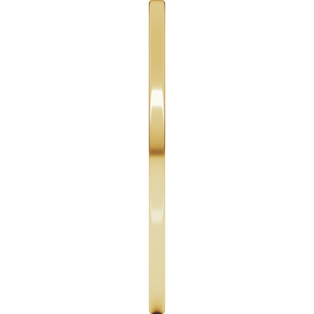 10K Yellow Gold 1 mm Ultra-Lightweight Comfort-Fit Flat Band Size 6.5