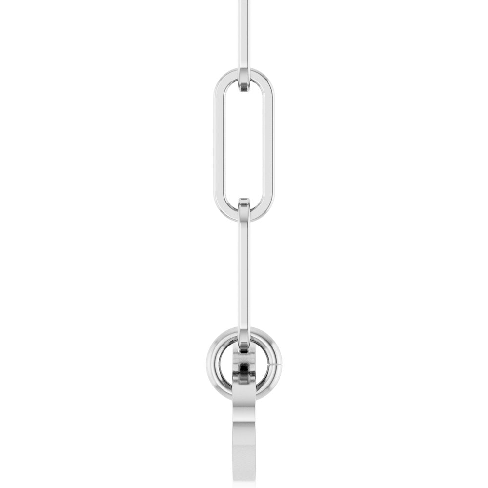 Sterling Silver Engravable Oval 18" Necklace