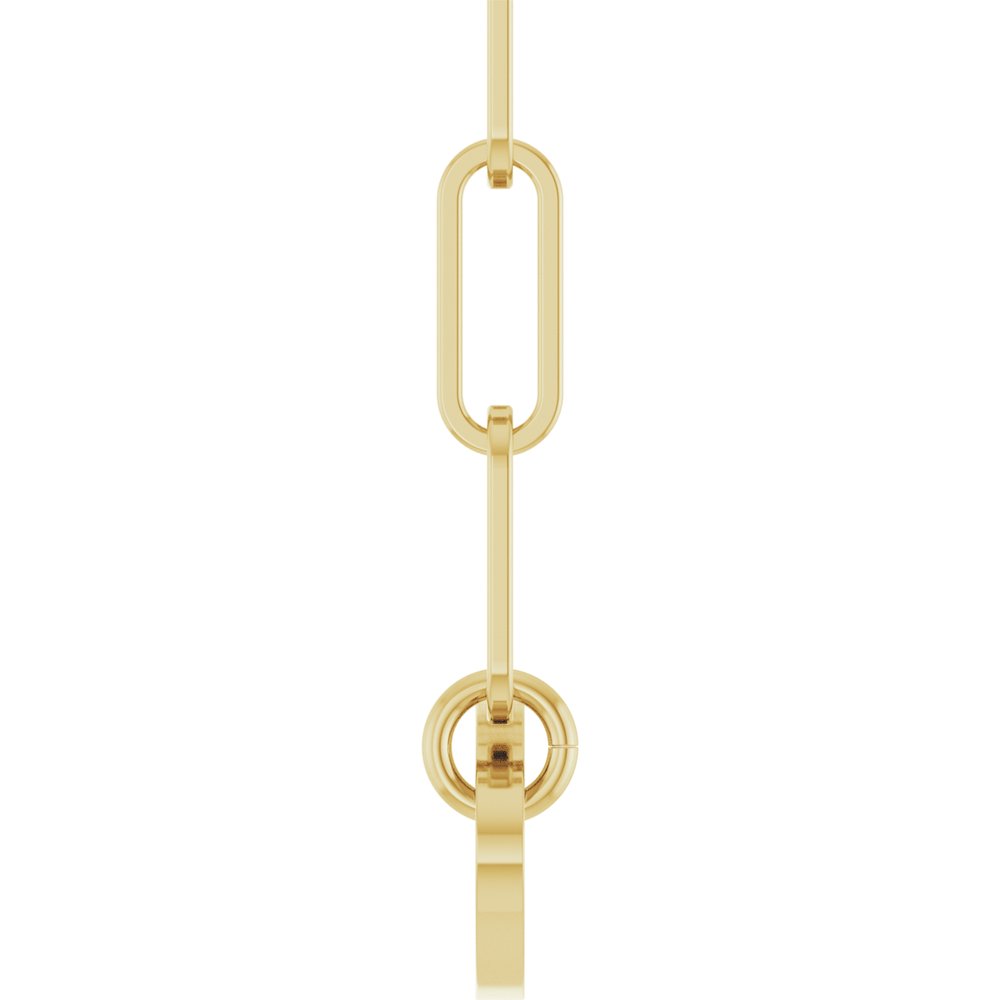 14K Yellow Gold Engravable Oval 18" Necklace