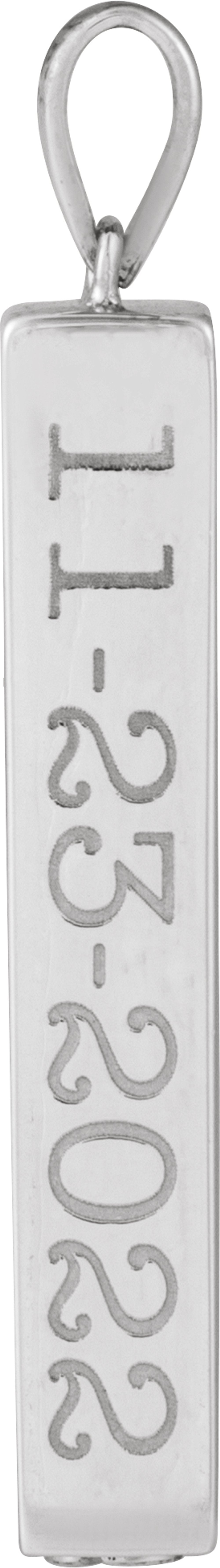 Sterling Silver Ash Holder Bar Pendant