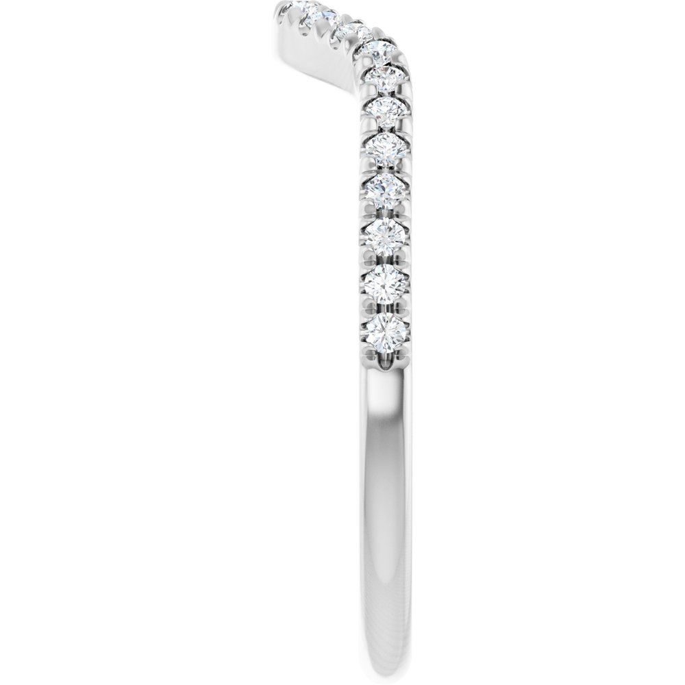 14K White Gold 1/5 CTW Natural Diamond Contour Band