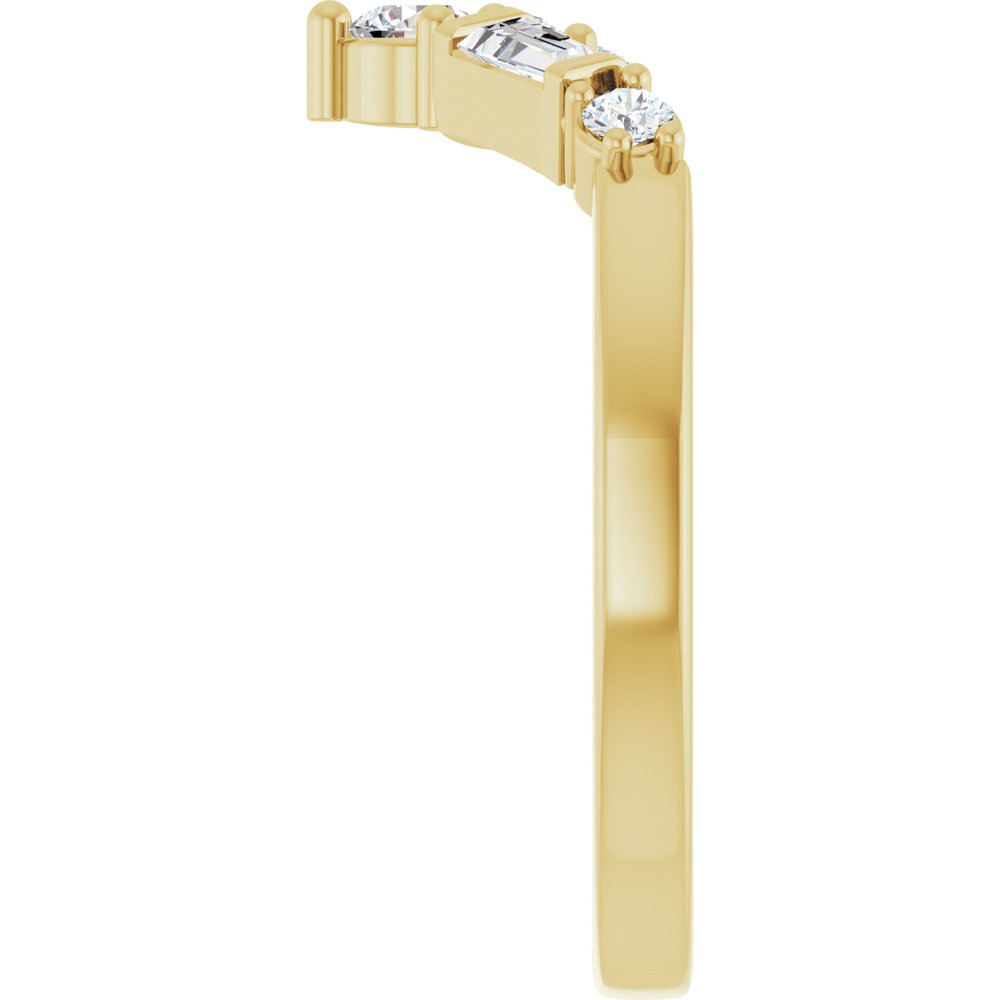 14K Yellow Gold 1/3 CTW Lab-Grown Diamond Contour Band