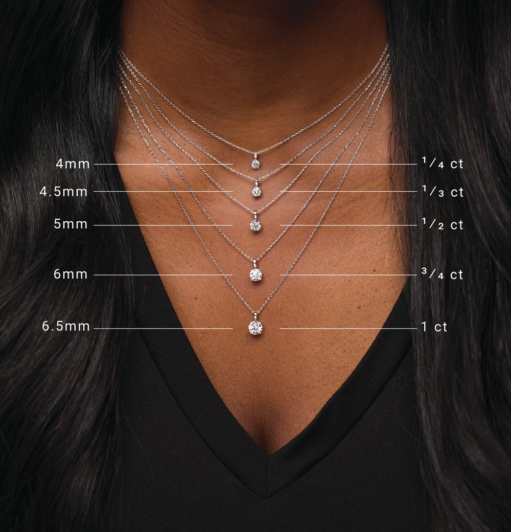 14K White Gold 1/4 CT Lab-Grown Diamond 18" Necklace