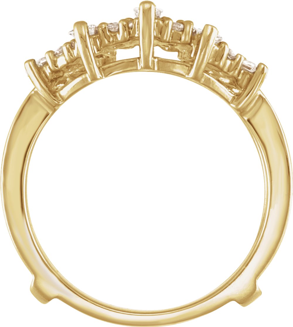 14K Yellow 9/10 CTW Natural Diamond Ring Guard
