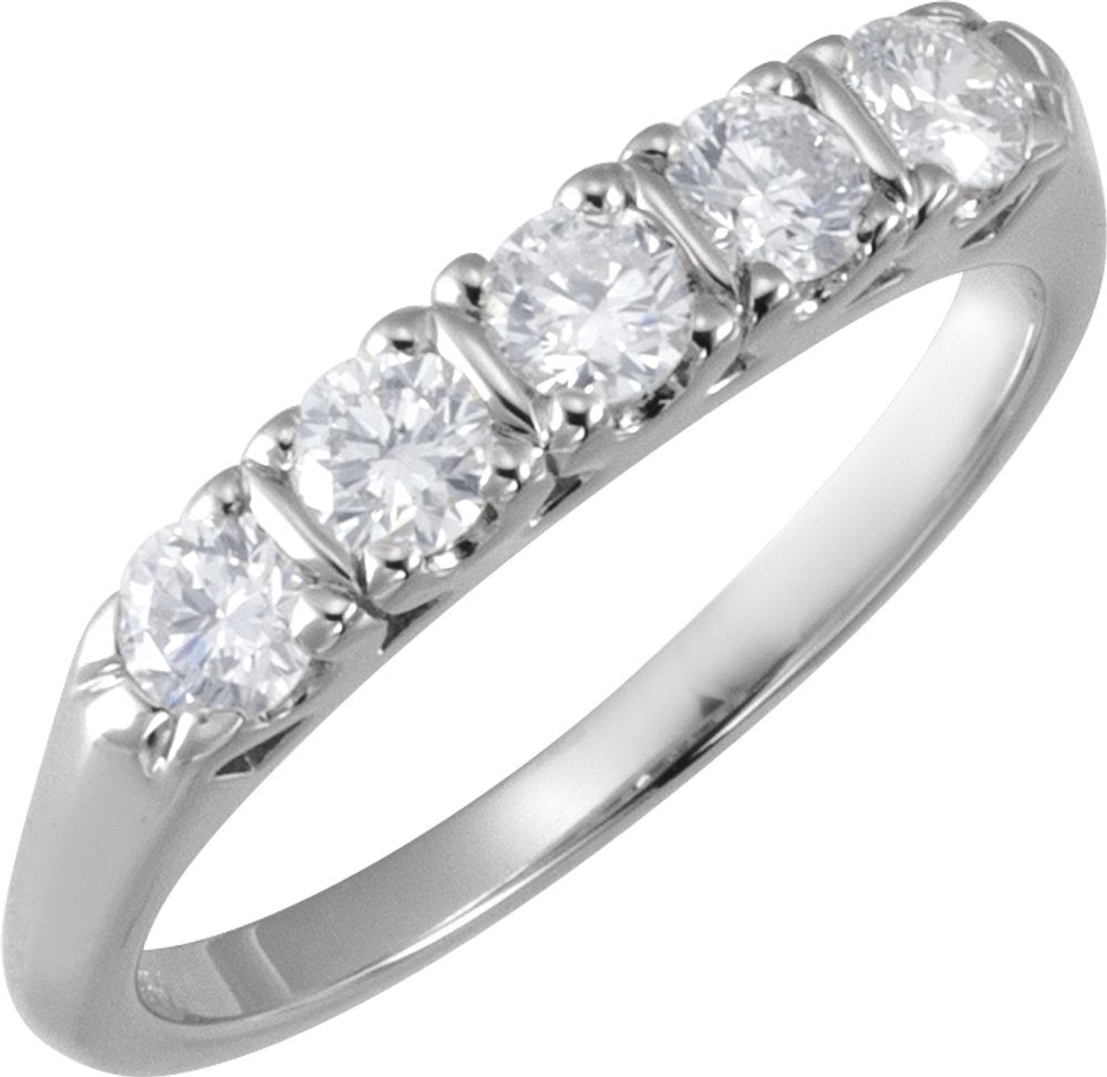 14K White Gold 1/2 CTW Lab-Grown Anniversary Band