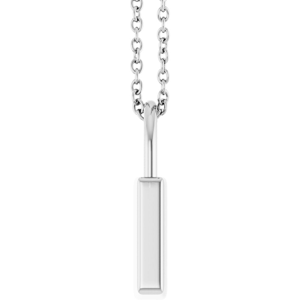 Sterling Silver Engravable Lock 16-18" Necklace