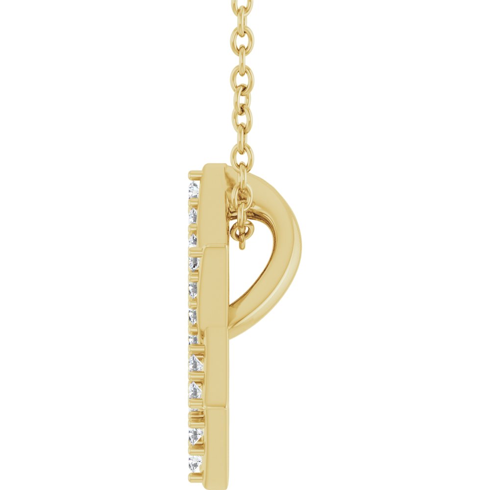 14K Yellow Gold 1/6 CTW Natural Diamond Star of David 16-18" Necklace