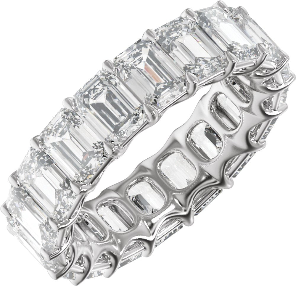 14K White Gold 9 1/3 CTW Lab-Grown Diamond Low Profile Eternity Band