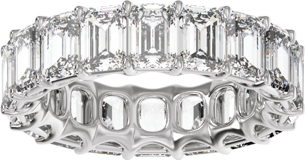 14K White Gold 9 1/3 CTW Lab-Grown Diamond Low Profile Eternity Band