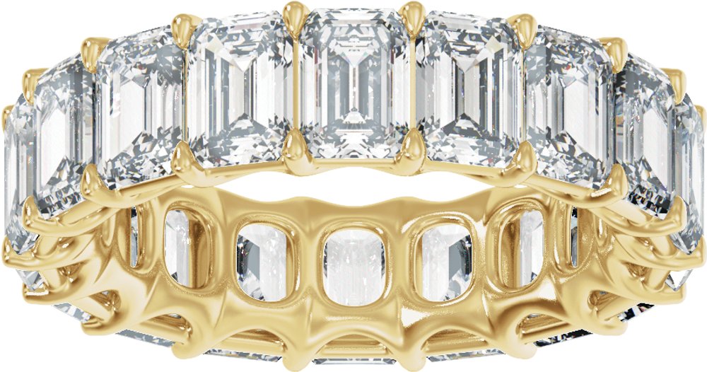 14K Yellow Gold 9 1/3 CTW Lab-Grown Diamond Low Profile Eternity Band