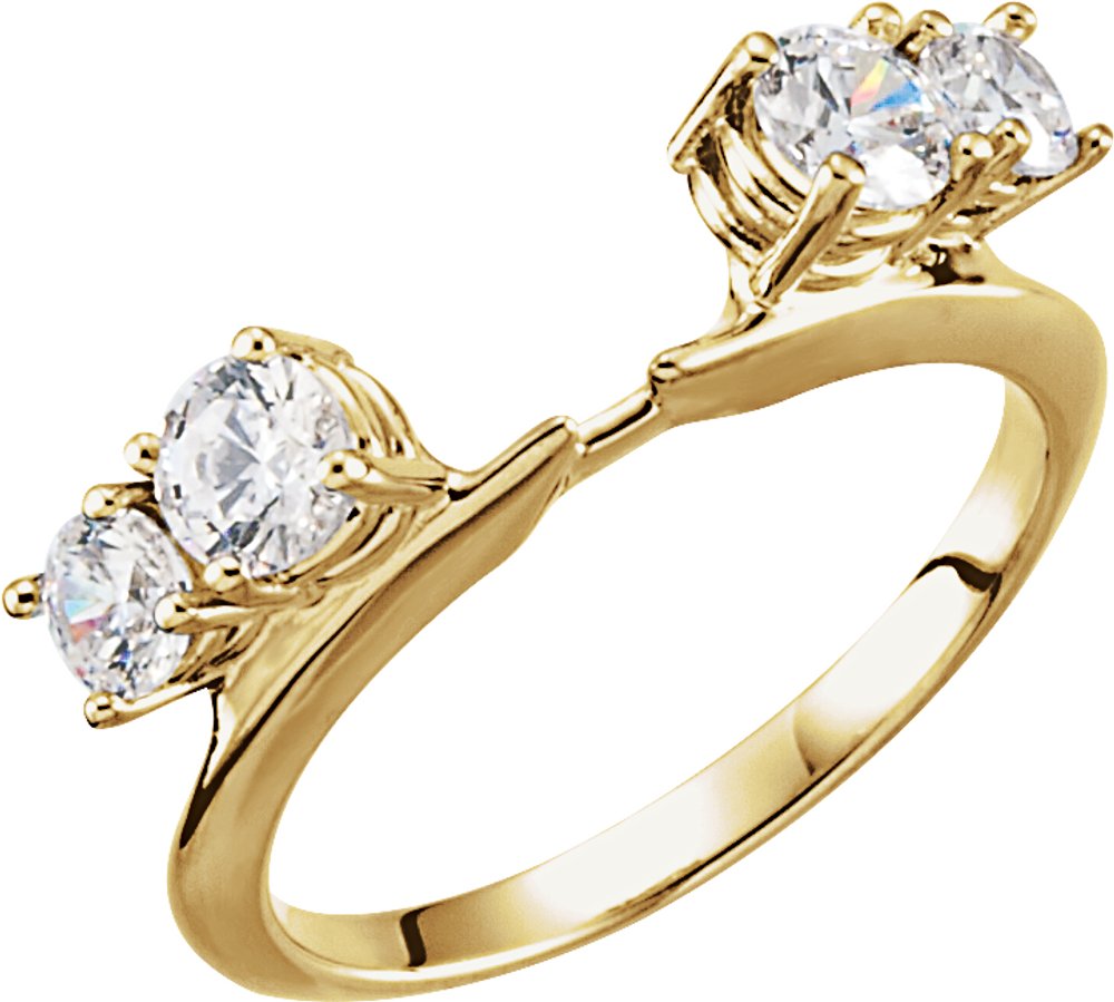 14K Yellow Gold 1/4 CTW Lab-Grown Diamond Wrap-Style Ring Enhancer