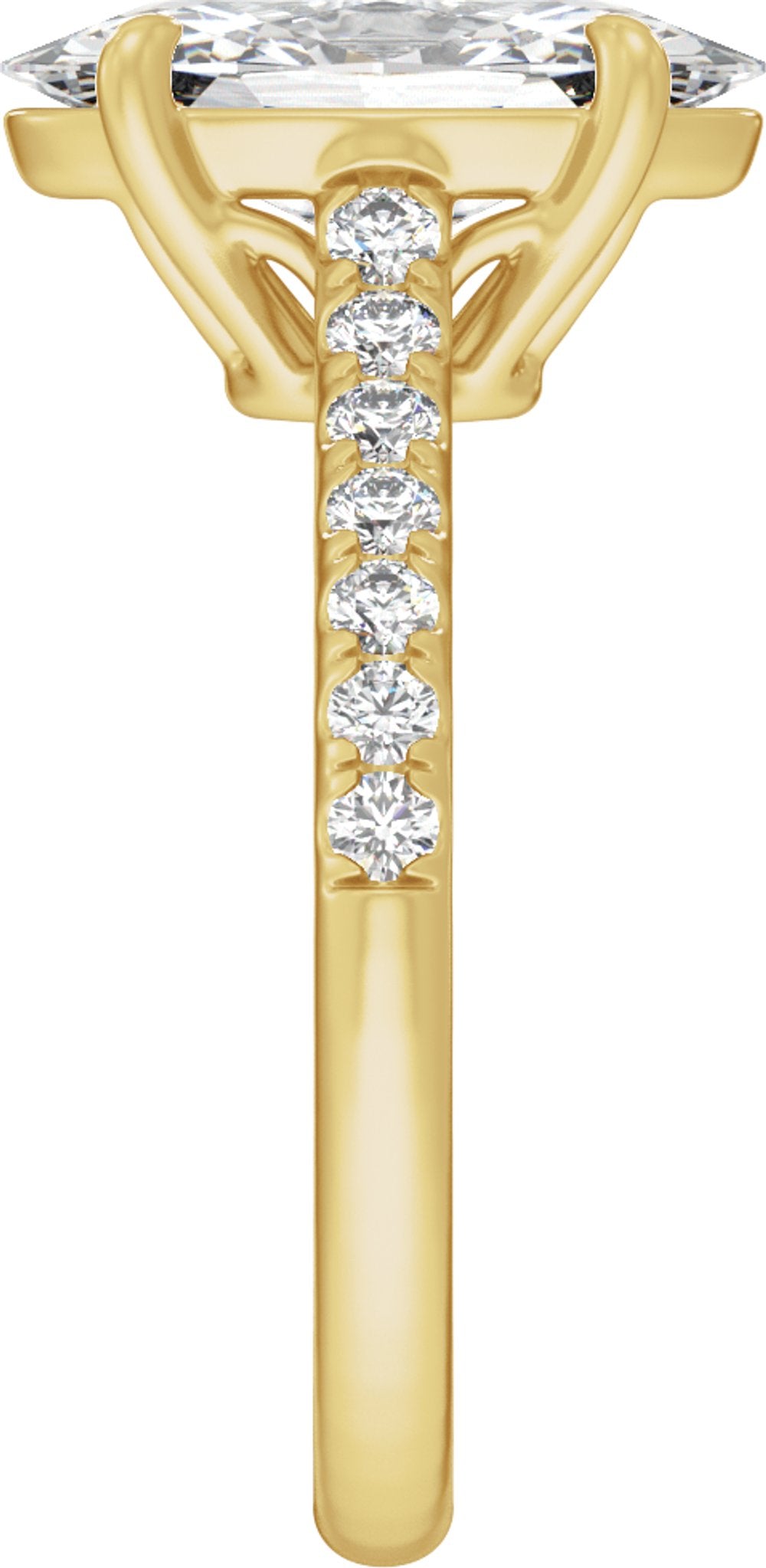 14K Yellow Gold 12.1x6.05 mm Oval 2 1/3 CTW Lab-Grown Diamond Engagement Ring