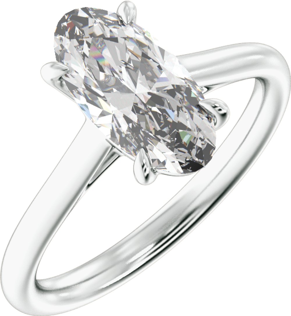 Platinum 2 CTW Lab-Grown Diamond Engagement Ring