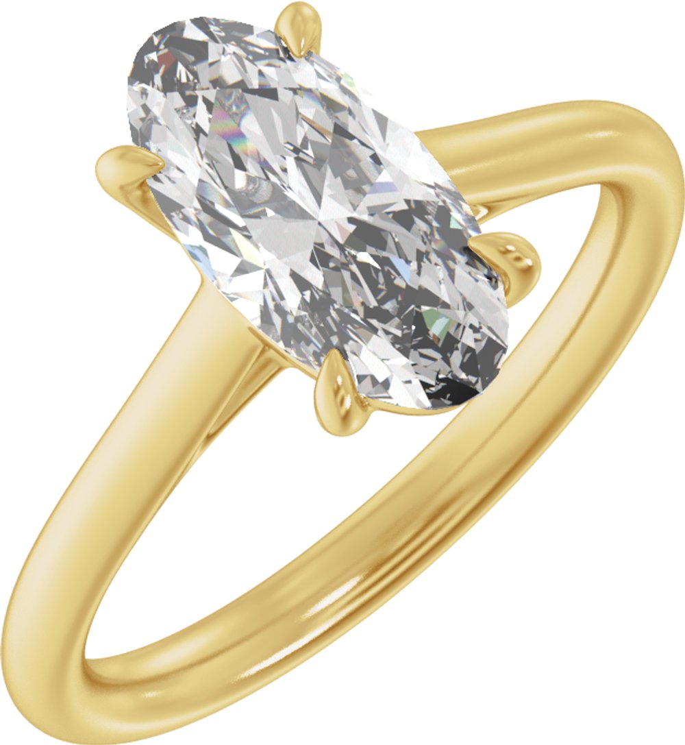 14K Yellow Gold 2 CTW Lab-Grown Diamond Engagement Ring