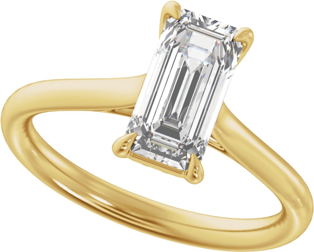 14K Yellow Gold 2 CTW Lab-Grown Diamond Engagement Ring