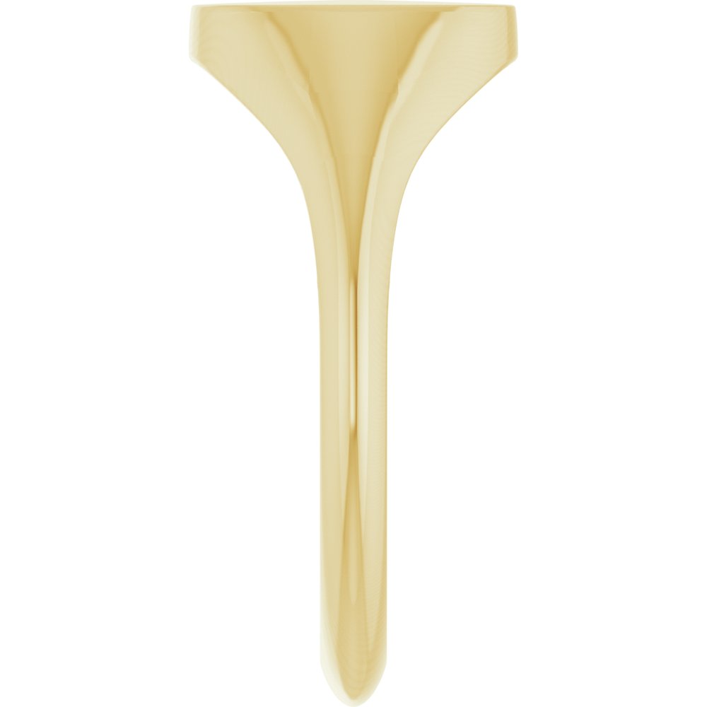 14K Yellow Gold Oval Signet Ring