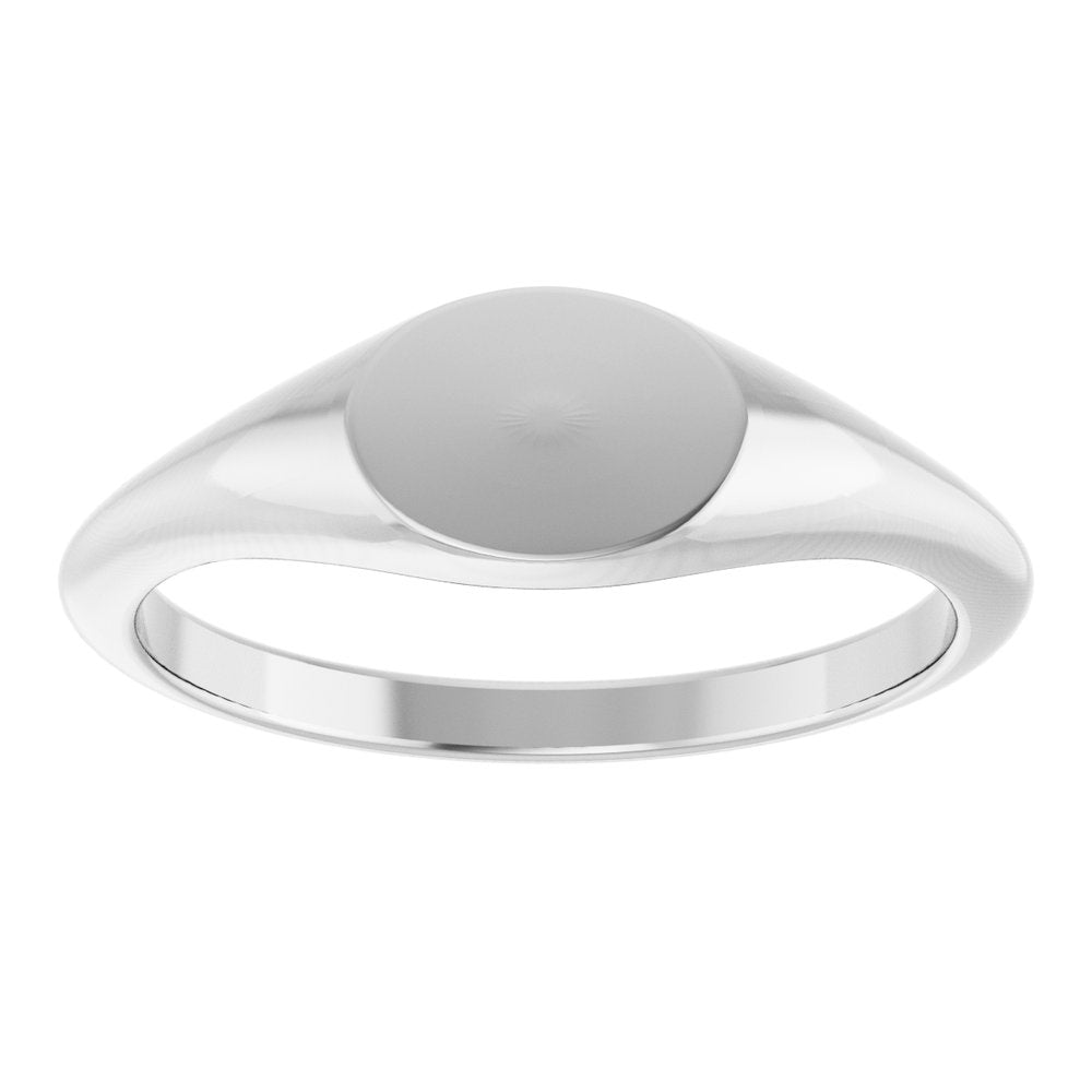 Sterling Silver Oval Signet Ring