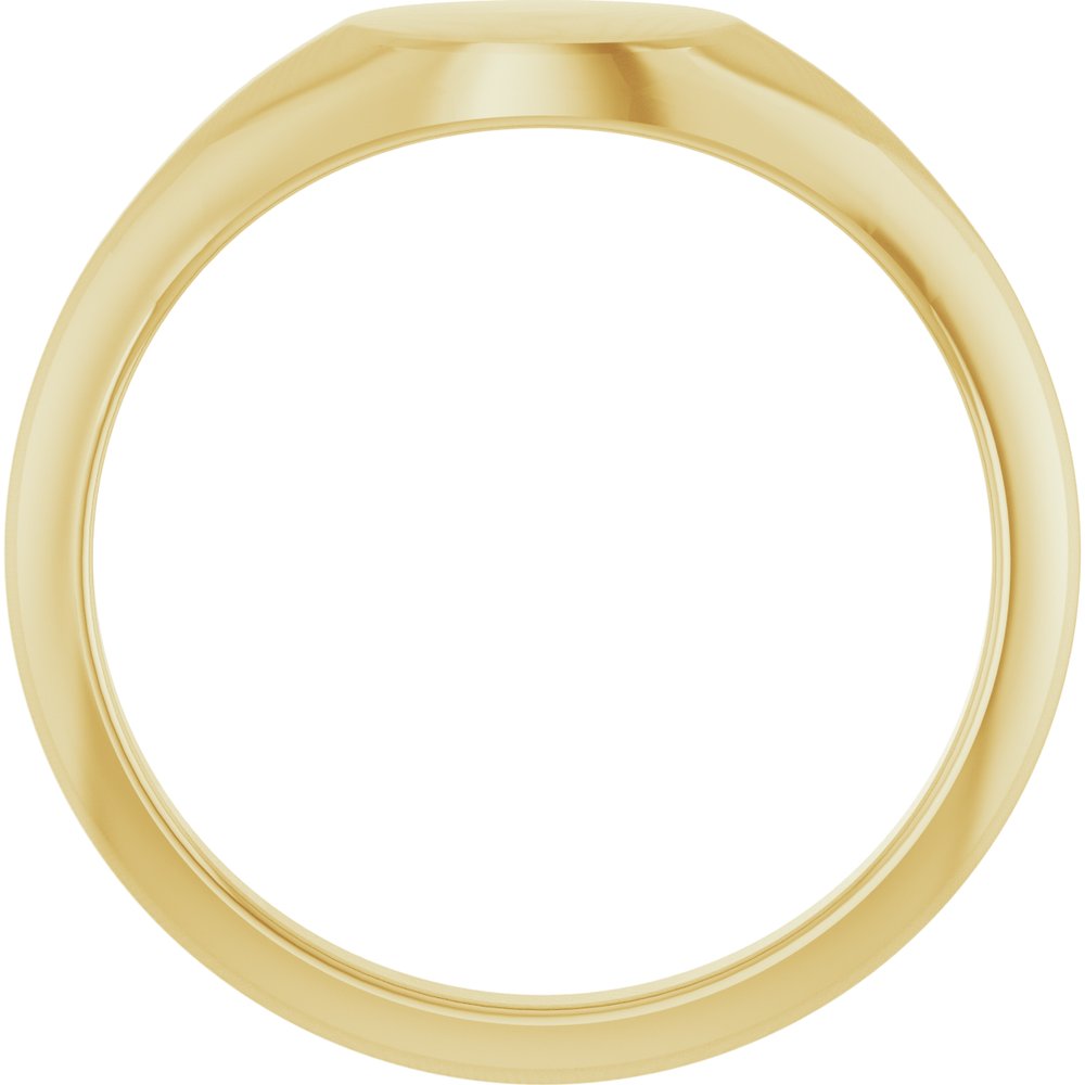 14K Yellow Gold Oval Signet Ring