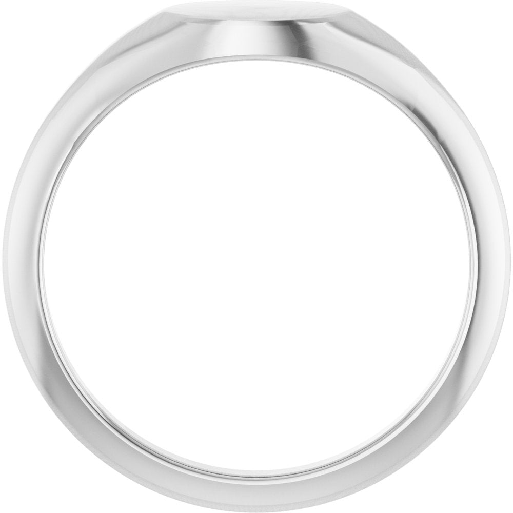Sterling Silver Oval Signet Ring