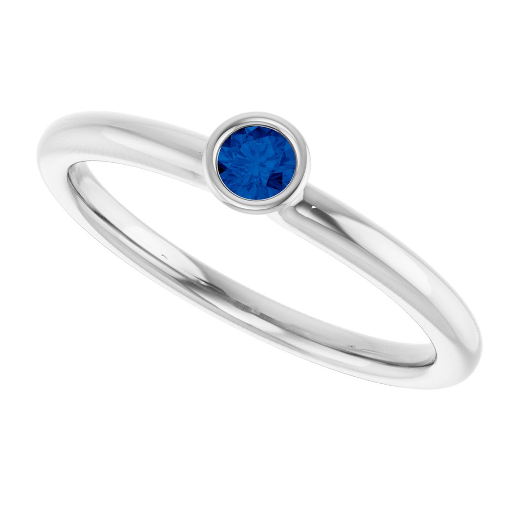 14K Yellow Gold Natural Mozambique Garnet Stackable Ring