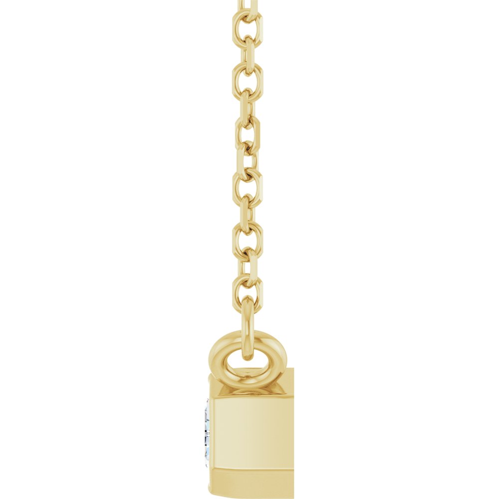 14K Yellow Gold 1/3 CT Lab-Grown Diamond 18" Necklace