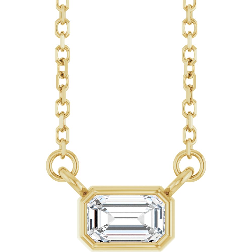 14K Yellow Gold 1/3 CT Lab-Grown Diamond 18" Necklace
