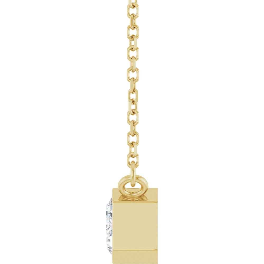 14K Yellow Gold 1 1/8 CT Lab-Grown Diamond 18" Necklace