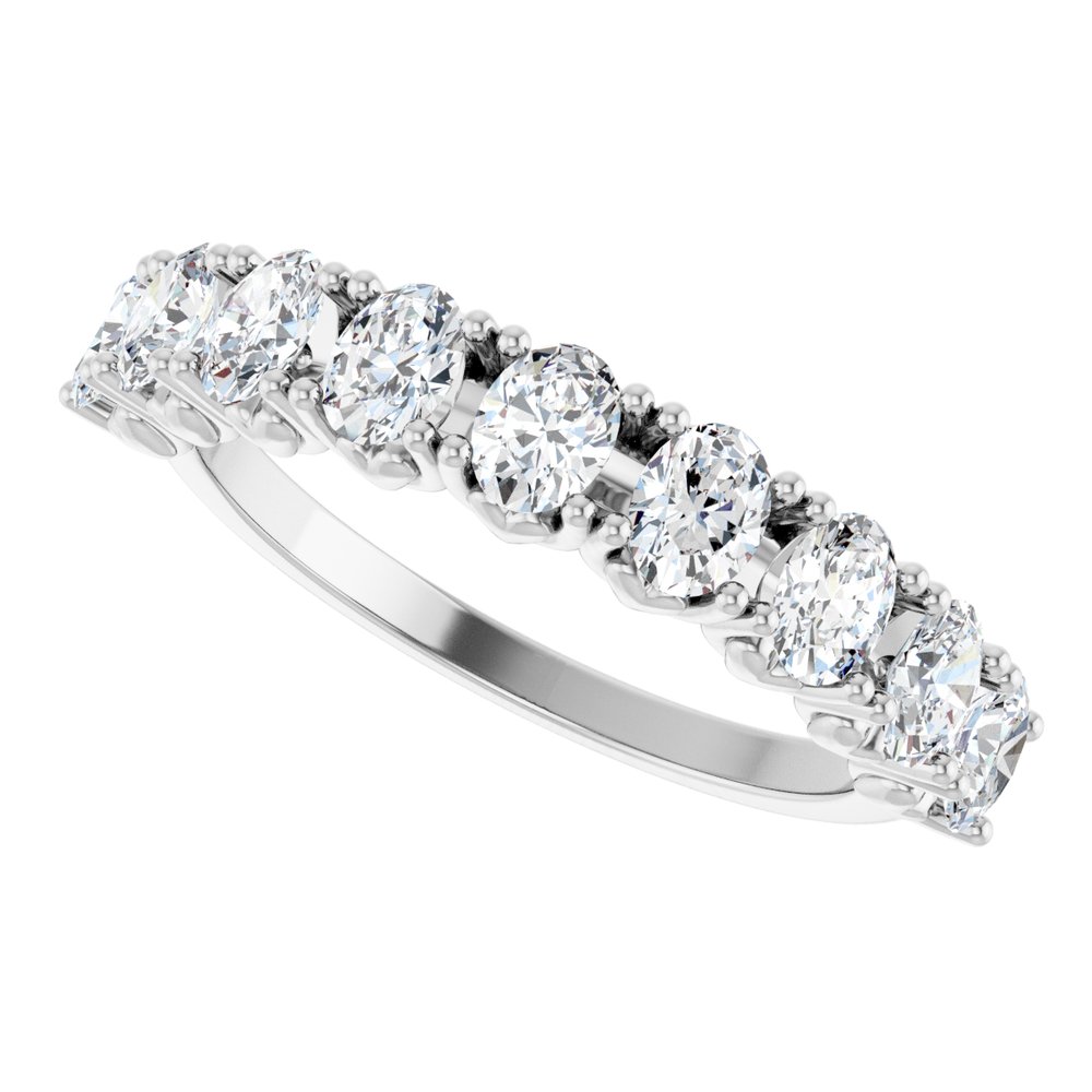 Platinum 1 3/8 CTW Natural Diamond Anniversary Band