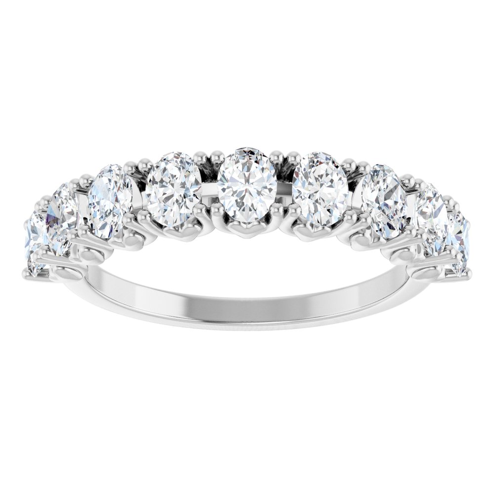 Platinum 1 3/8 CTW Natural Diamond Anniversary Band