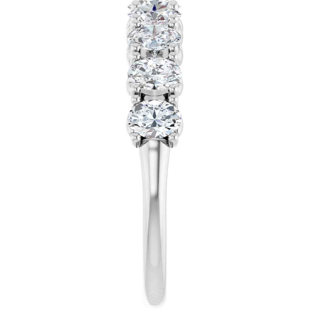 Platinum 1 3/8 CTW Natural Diamond Anniversary Band