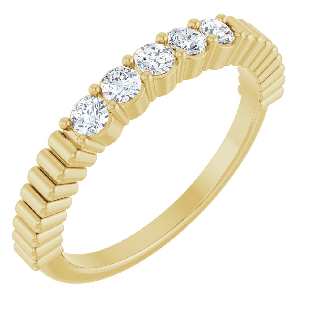 14K Yellow Gold 1/3 CTW Natural Diamond Anniversary Band