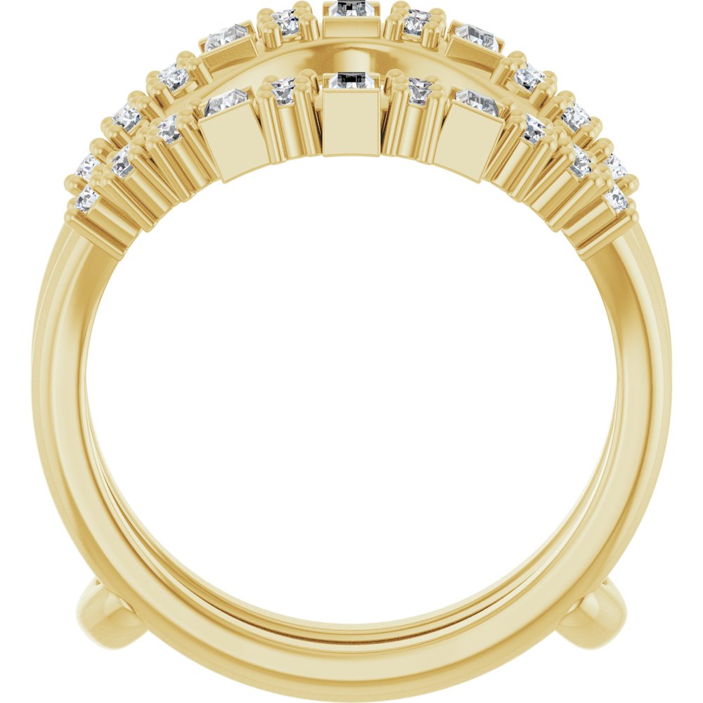 14K Yellow Gold 5/8 CTW Natural Diamond Ring Guard