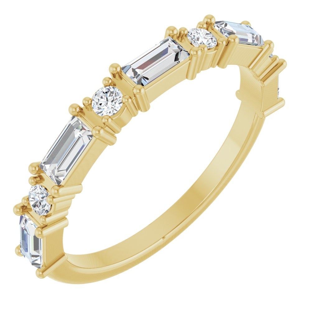 14K Yellow Gold 5/8 CTW Lab-Grown Diamond Anniversary Band
