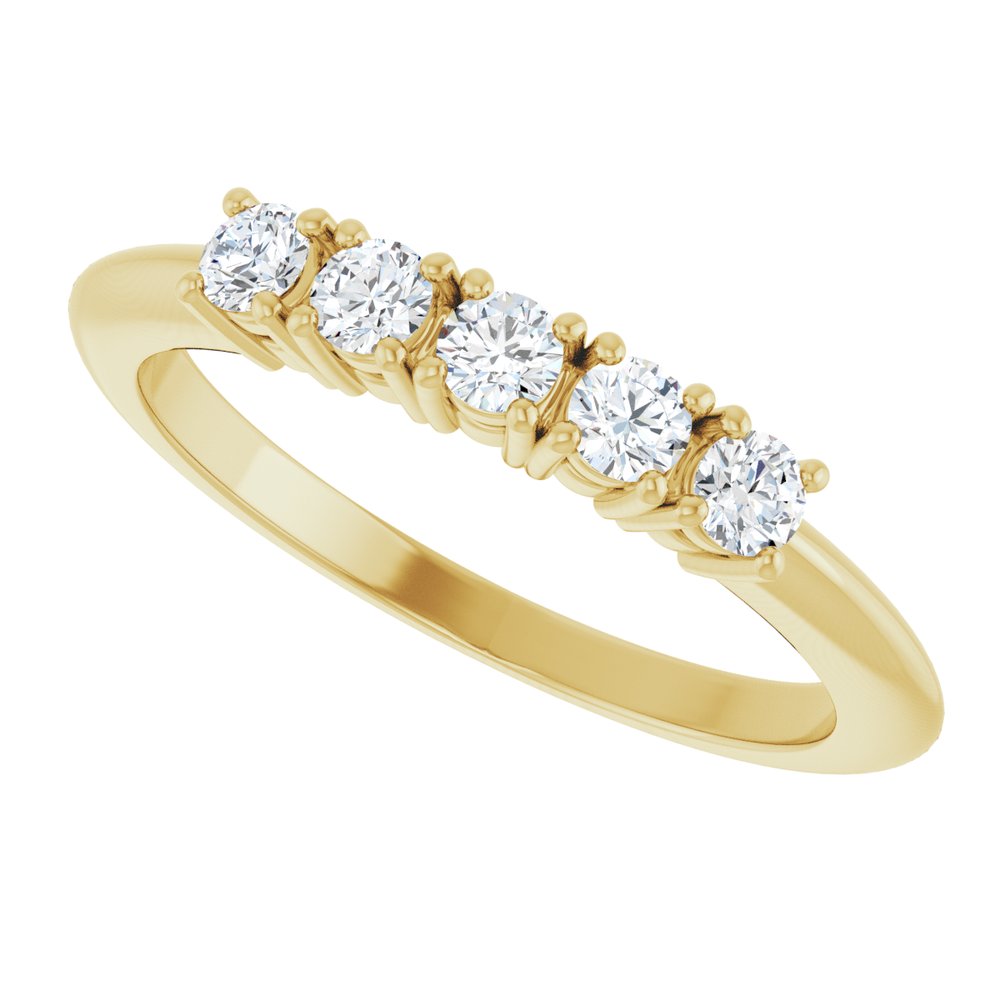 14K Yellow Gold 1/3 CTW Lab-Grown Diamond Anniversary Band