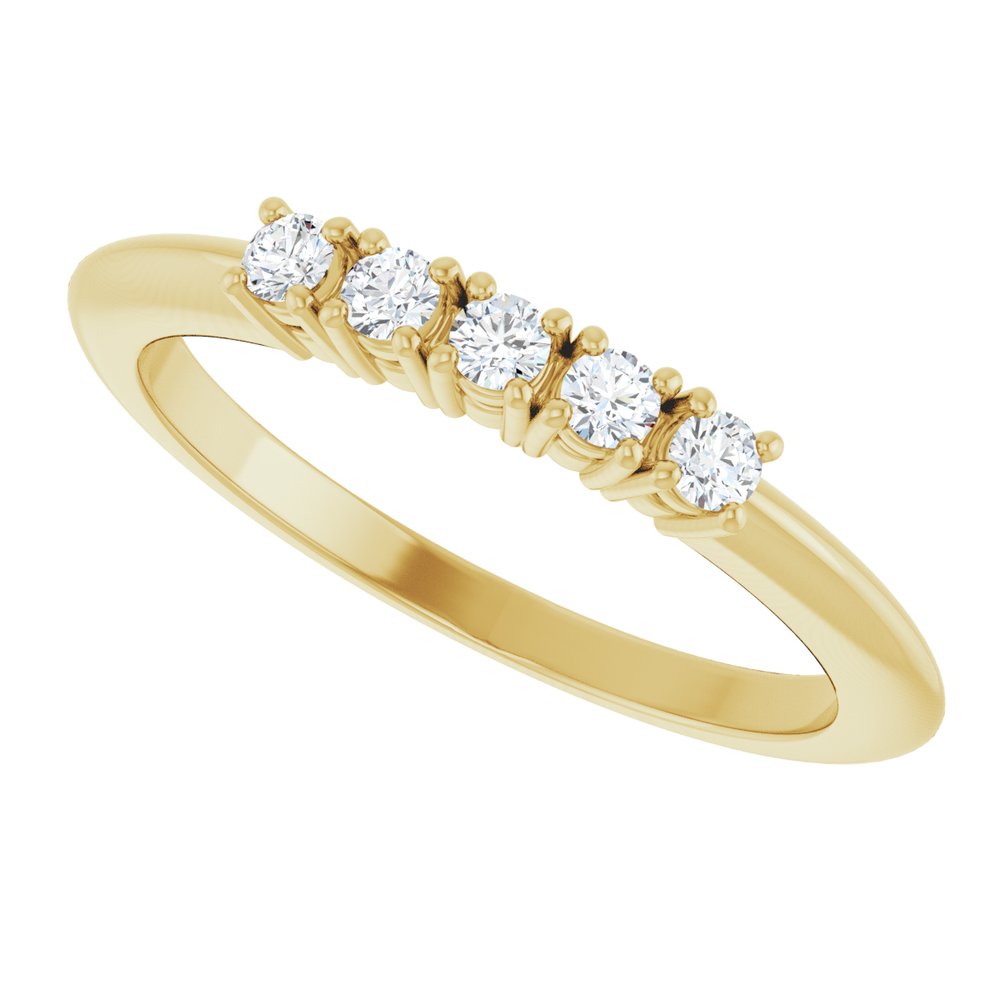 14K Yellow Gold 1/6 CTW Lab-Grown Diamond Anniversary Band