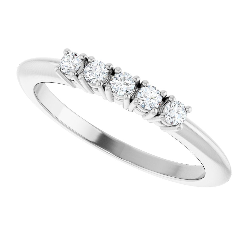 14K White Gold 1/6 CTW Lab-Grown Diamond Anniversary Band
