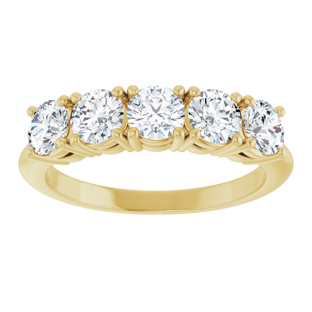 14K Yellow Gold 1 1/3 CTW Lab-Grown Diamond Anniversary Band