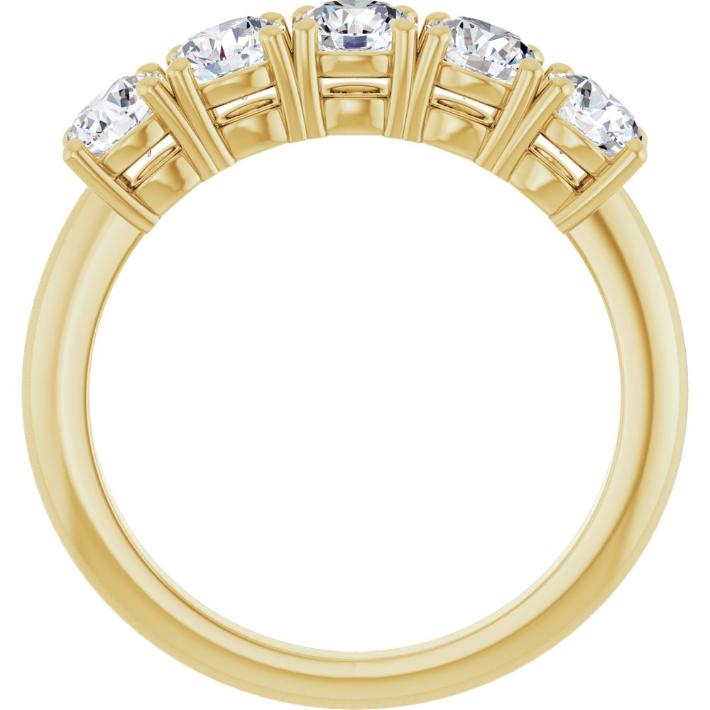 14K Yellow Gold 1 1/3 CTW Lab-Grown Diamond Anniversary Band
