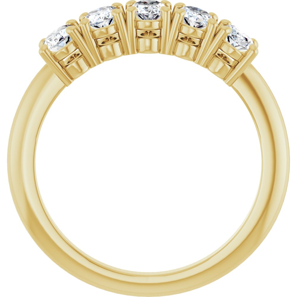 14K Yellow Gold 9/10 CTW Lab-Grown Diamond Anniversary Band