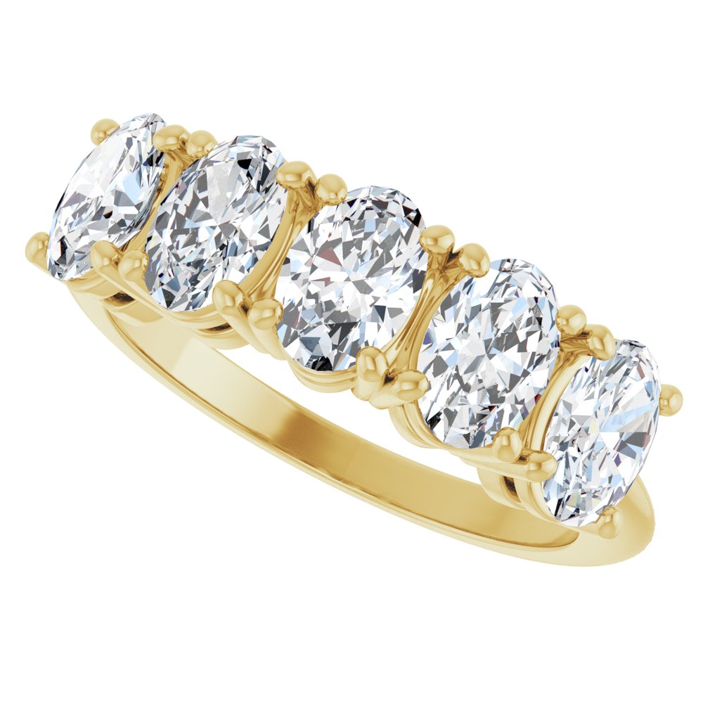 14K Yellow Gold 2 CTW Lab-Grown Diamond Anniversary Band