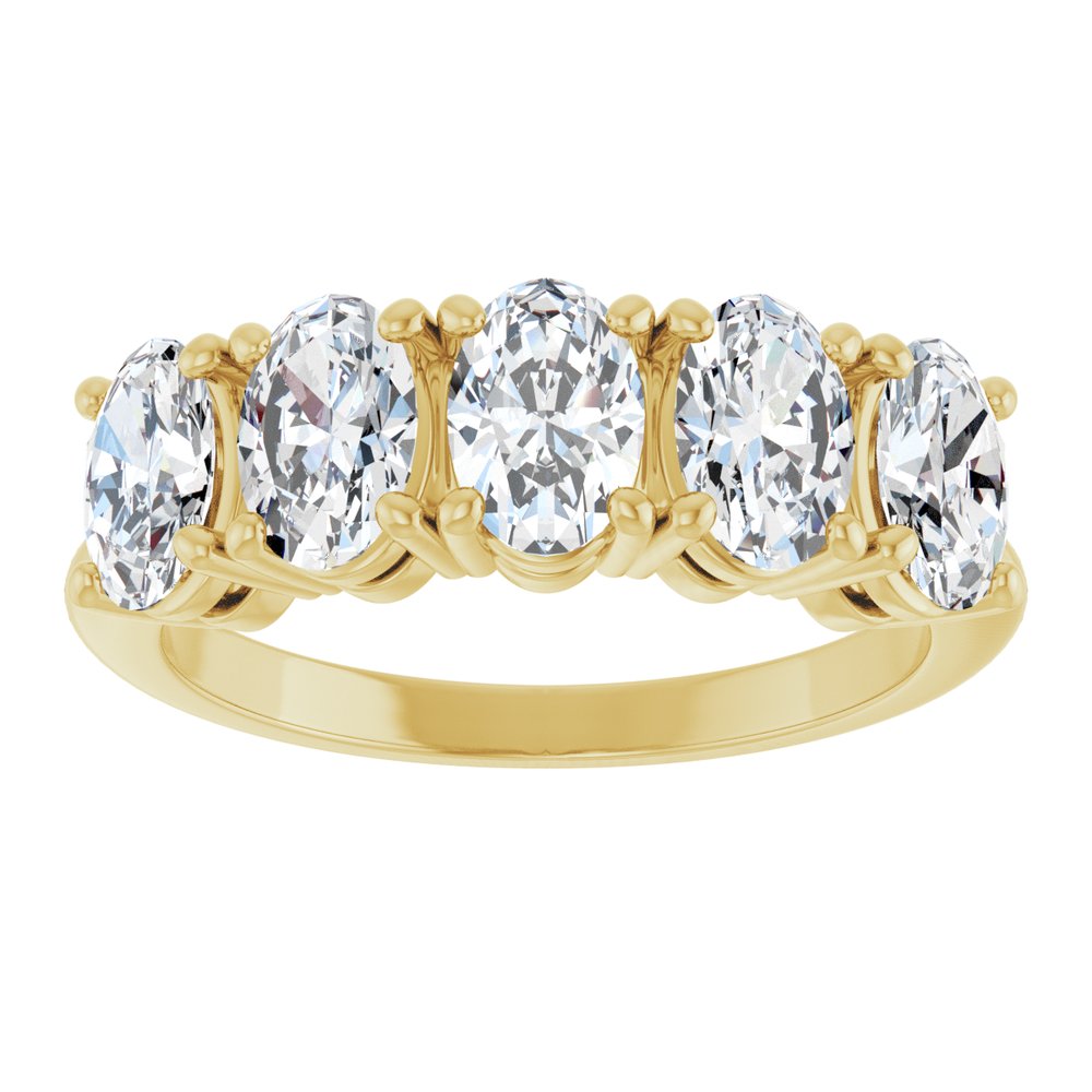 14K Yellow Gold 2 CTW Lab-Grown Diamond Anniversary Band