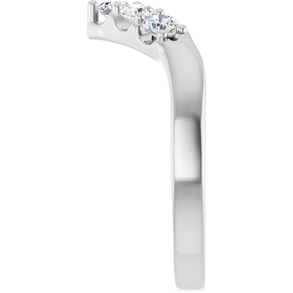 14K White Gold 1/2 CTW Lab-Grown Diamond Contour Band