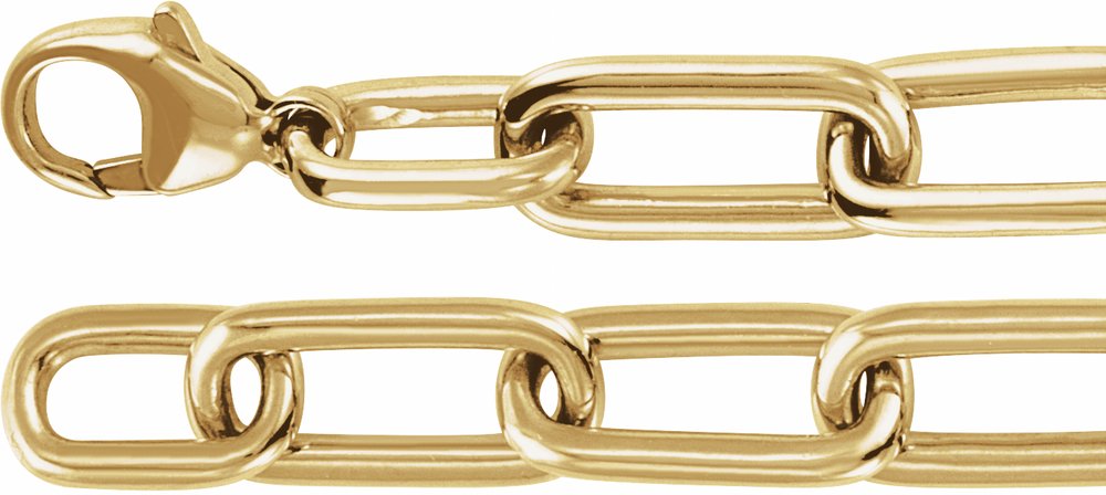 14K Yellow Gold 1 1/2 CTW Lab-Grown Diamond Paperclip-Style 7" Bracelet
